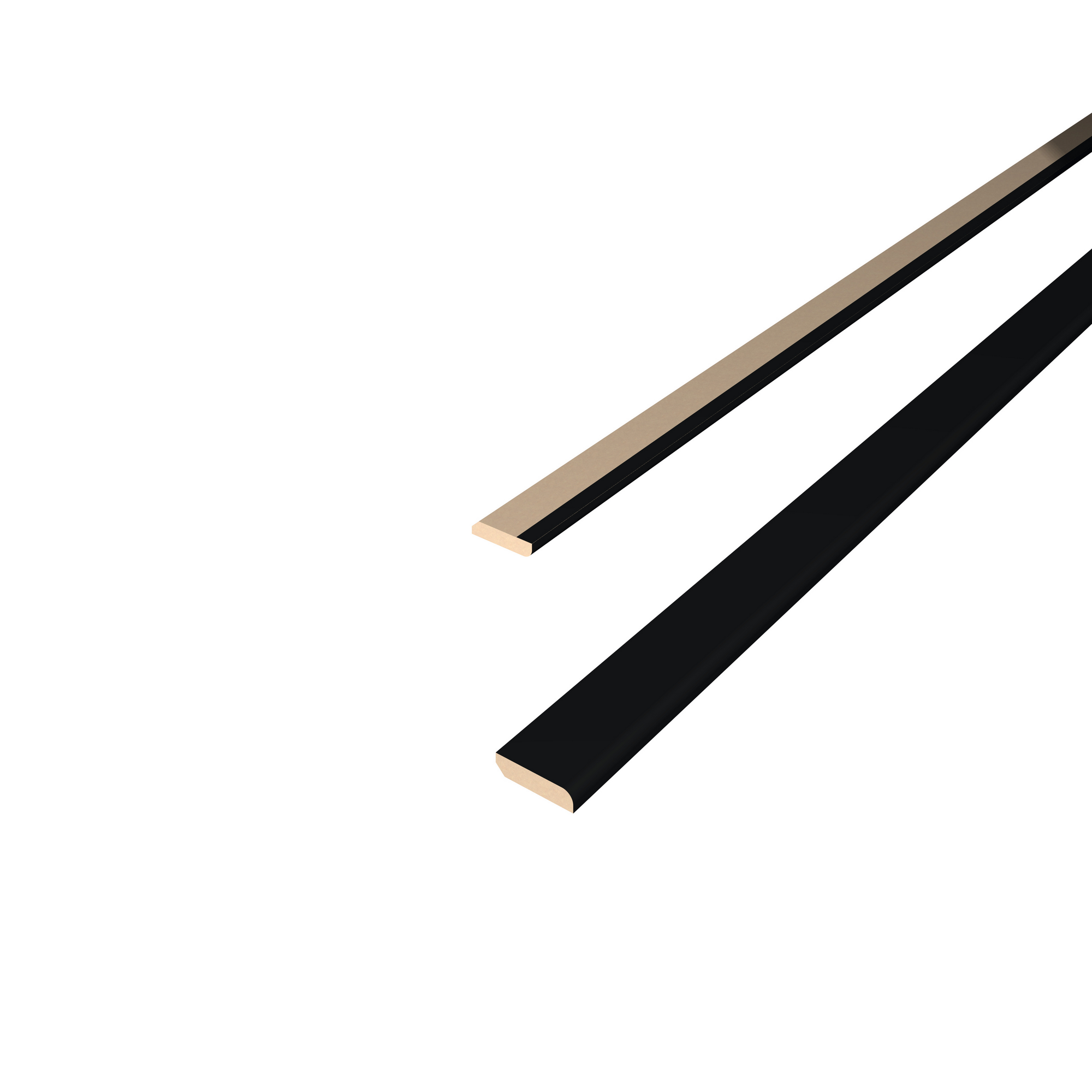 Abdeckleiste 'DecoWall AL537' schwarz 2400 x 6 x 25mm