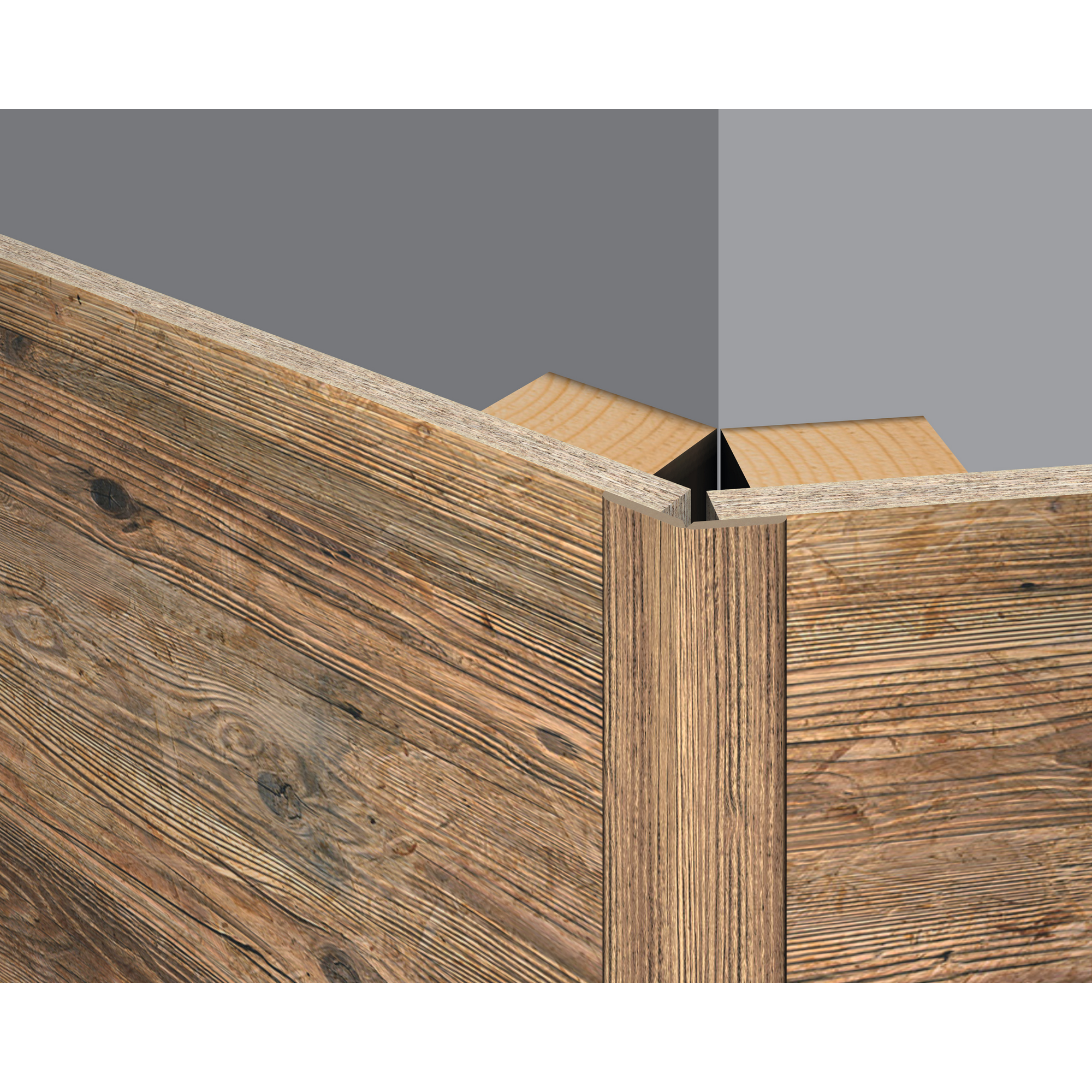 Faltleiste 'DecoWall FL001' Namur Fichte Natur 2400 x 22 x 22mm