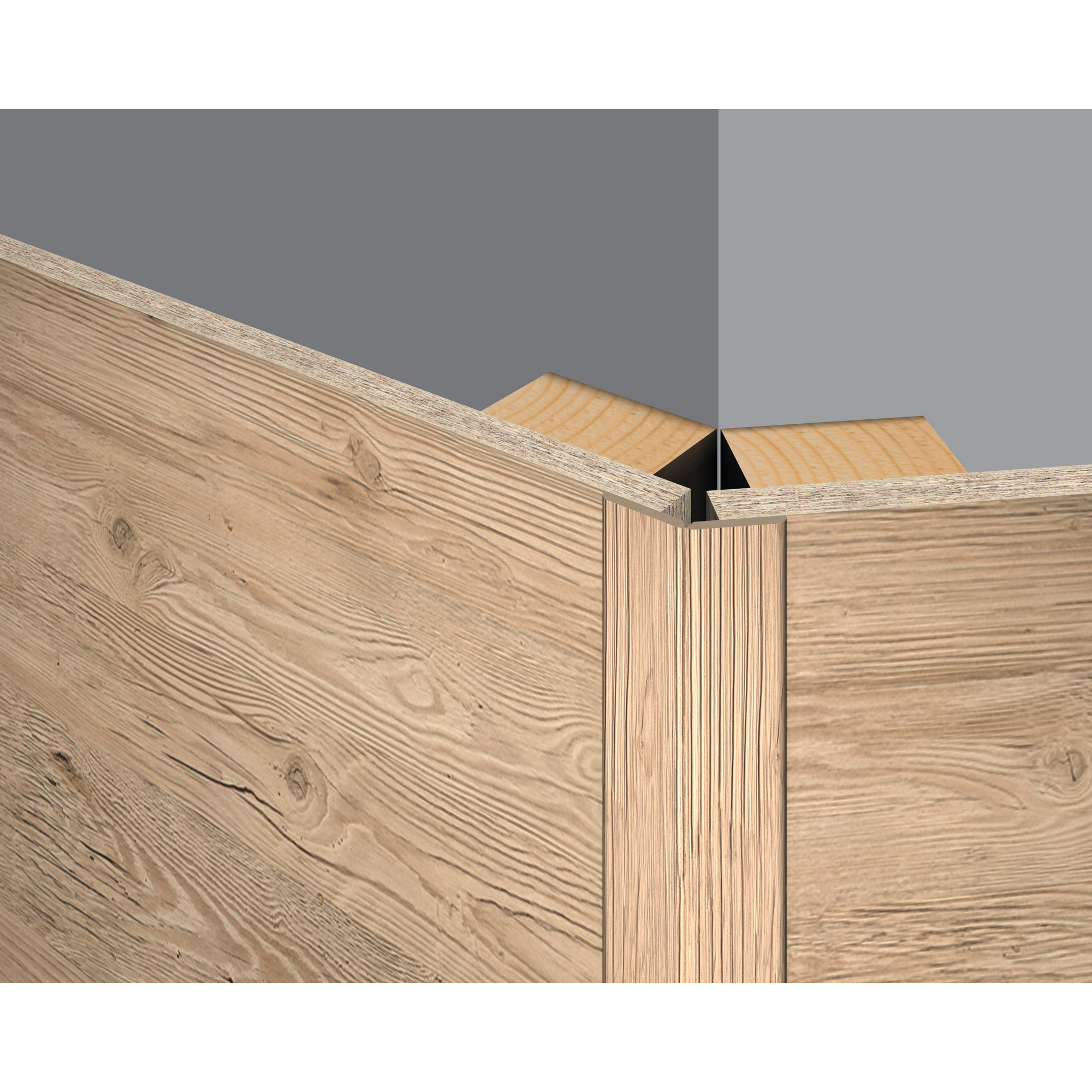 Faltleiste 'DecoWall FL006' Namur Fichte hell 2400 x 22 x 22mm