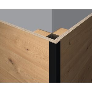 Faltleiste 'DecoWall FL537' schwarz 2400 x 22 x 22mm