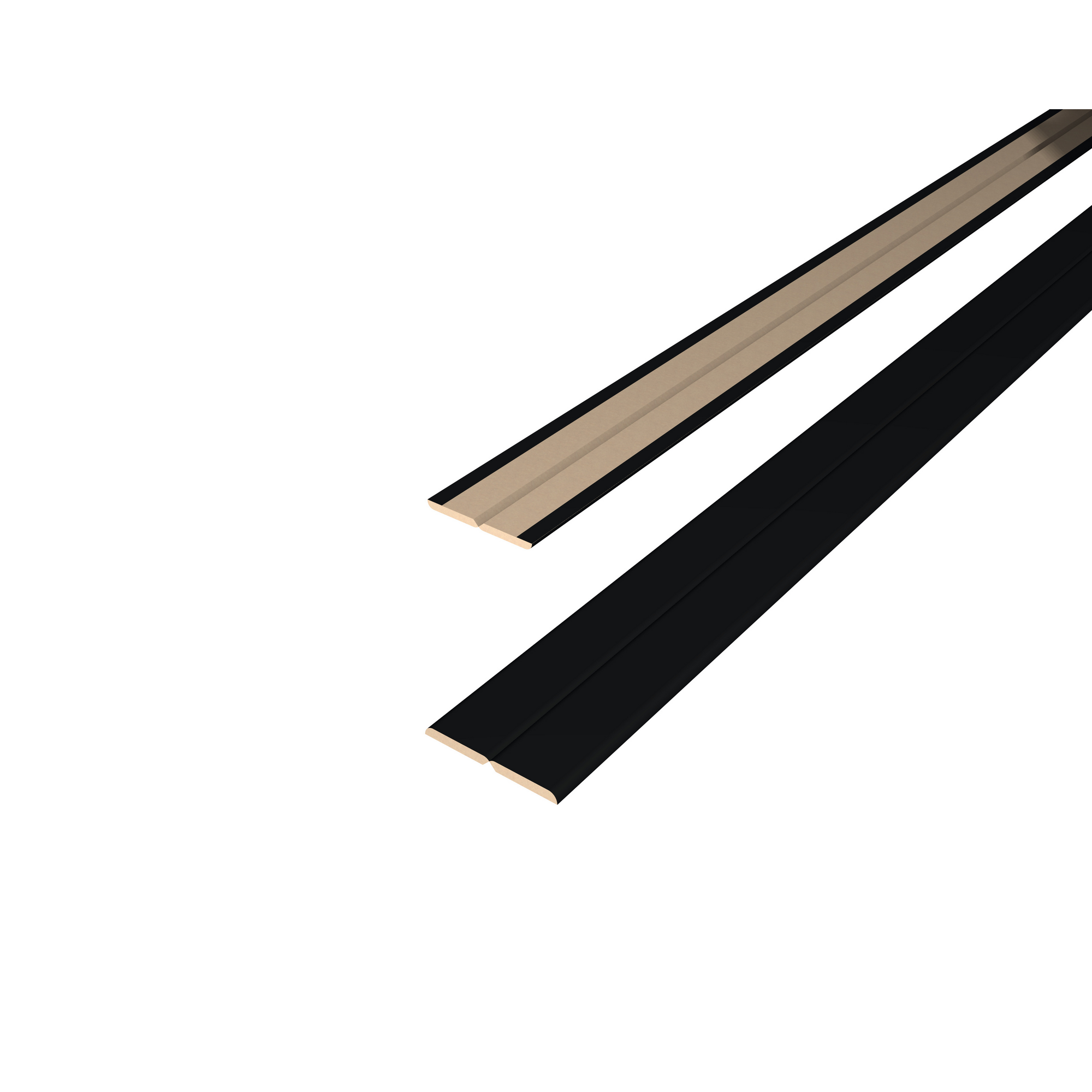 Faltleiste 'DecoWall FL537' schwarz 2400 x 22 x 22mm