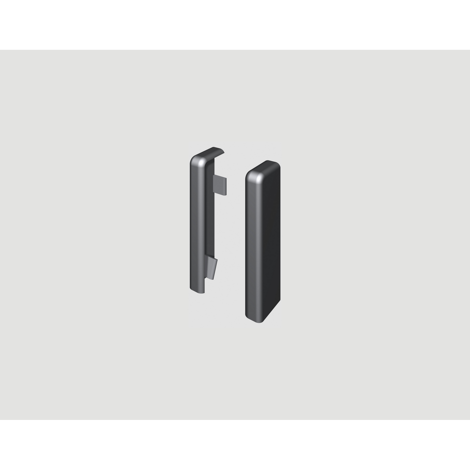 Endstück für Sockelleiste Universal silber 2 Stück