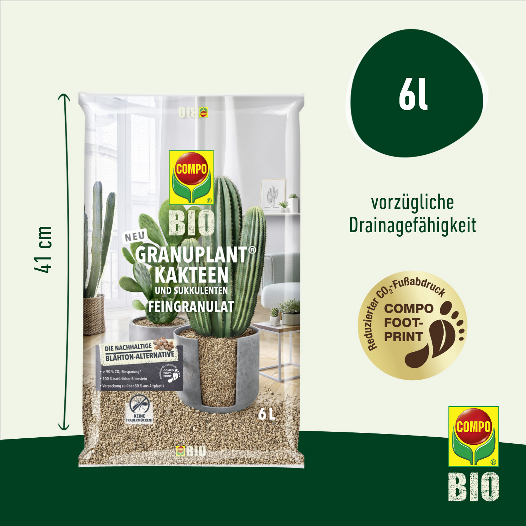 Bio-Feingranulat 'Granuplant Kakteen' 0,5 - 2 mm, 6 l