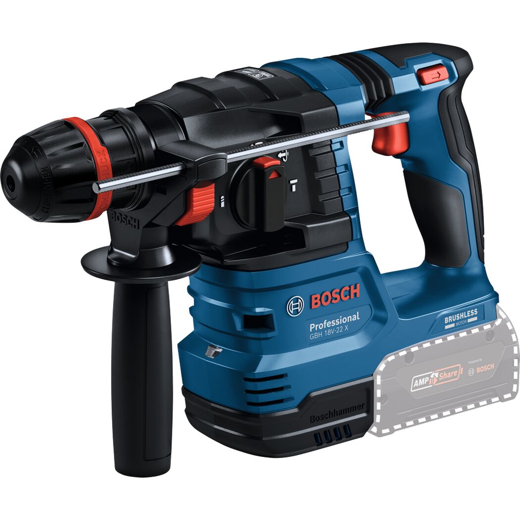 Akku-Bohrhammer mit ONECHUCK 'GBH 18V-22 X Professional' mit L-BOXX