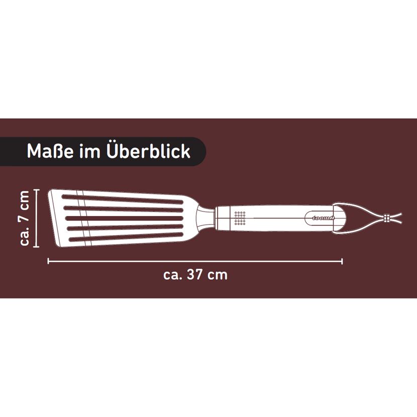 Fischwender Edelstahl 37 x 7 cm