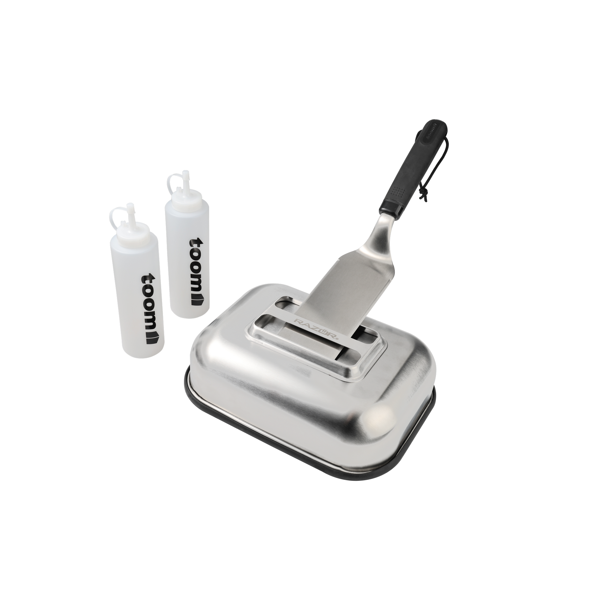 Plancha-Griddle-Set Edelstahl 3-teilig