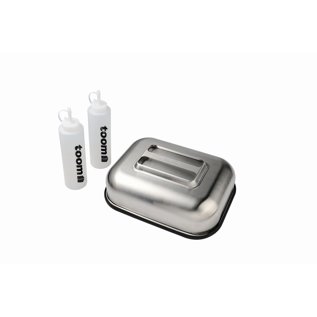 Plancha-Griddle-Set Edelstahl 3-teilig