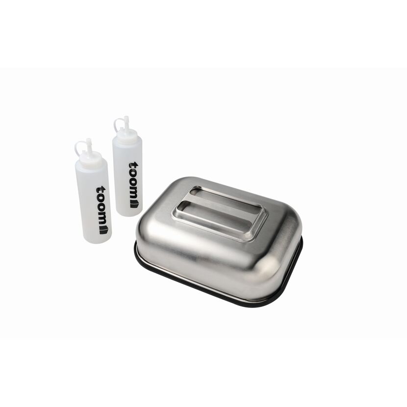Plancha-Griddle-Set Edelstahl 3-teilig