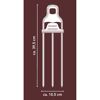 Dreifach-Grillspieß Edelstahl 26 cm