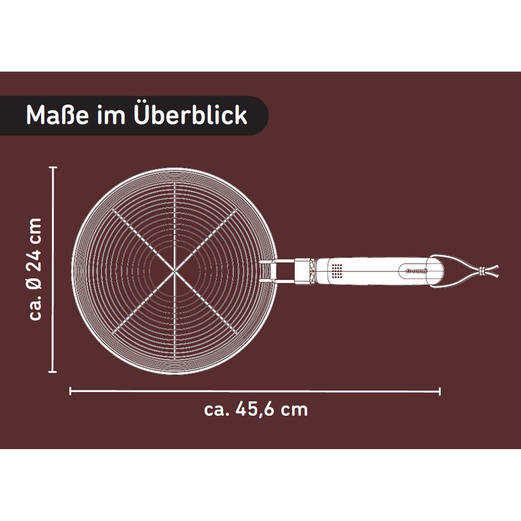 Frittierkorb für Durch Oven Edelstahl Ø 24 cm