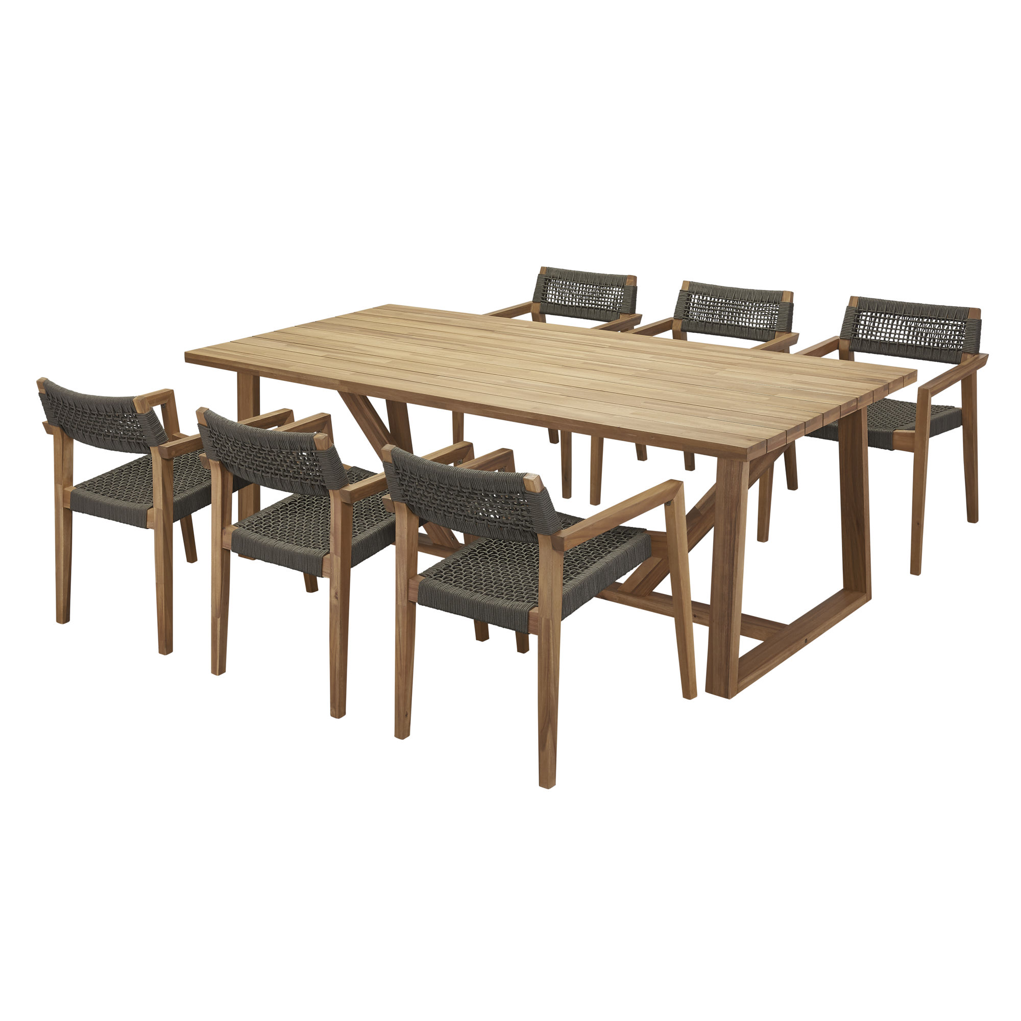 Gartenmöbel-Set 'Georgina' braun 7-teilig