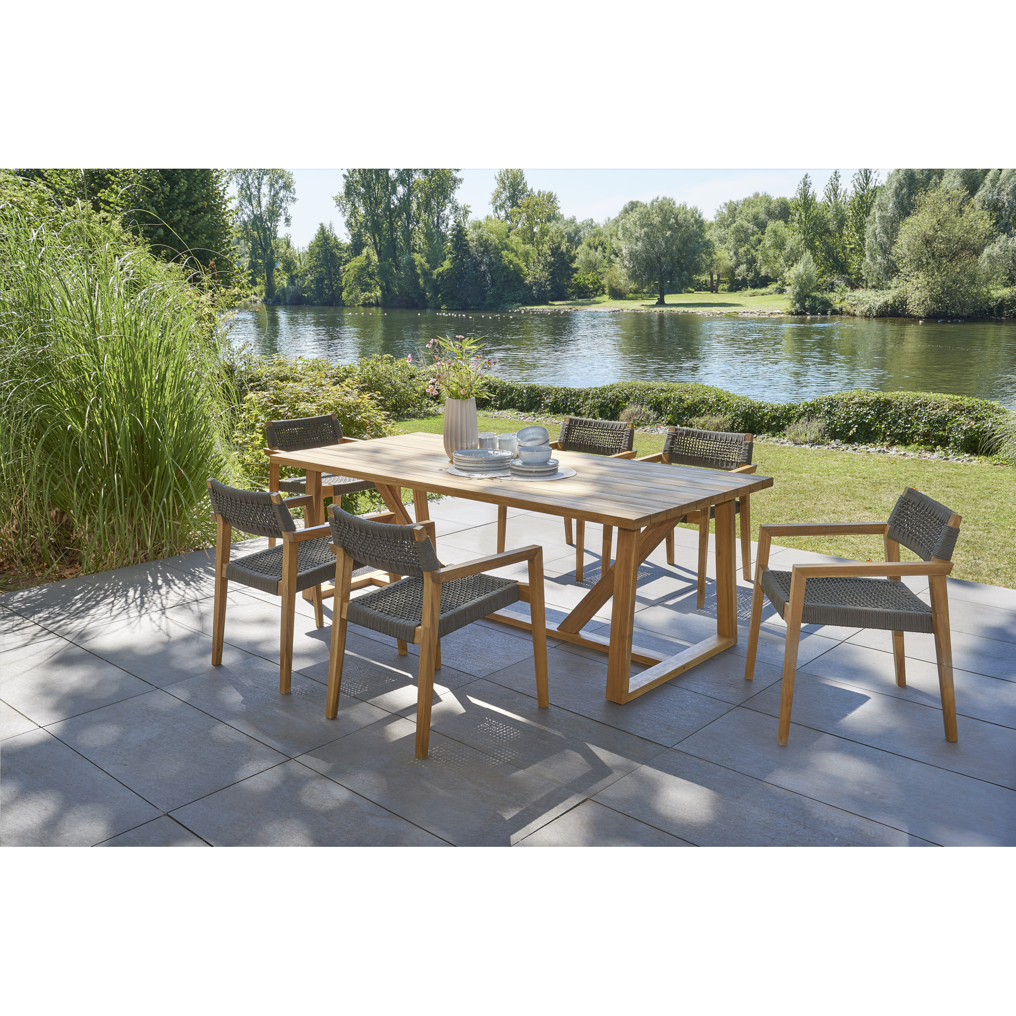 Gartenmöbel-Set 'Georgina' braun 7-teilig