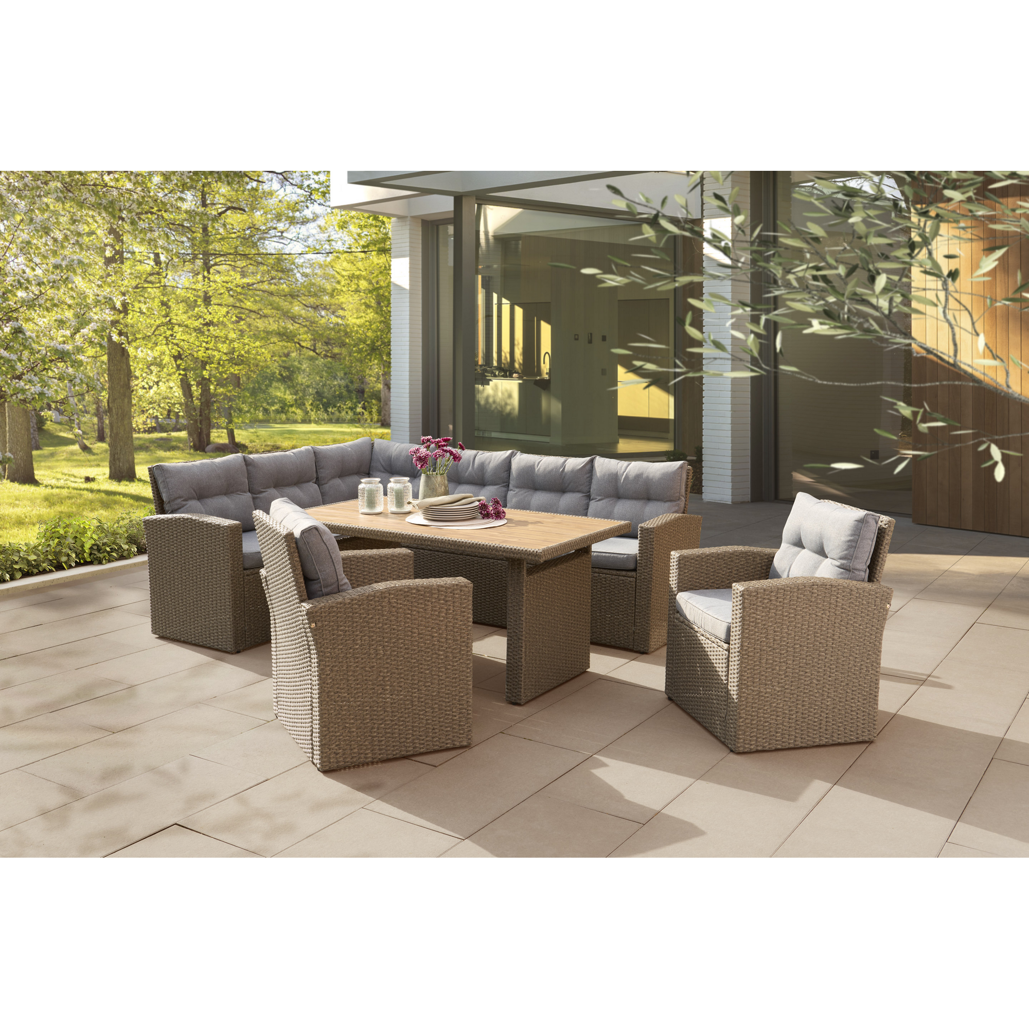 Loungemöbel-Set 'Marielle' braun 5-teilig