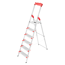 Stehleiter 'L81 ComfortLine' 6 Stufen 128 cm mit Wechselfuß-Set