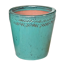 Pflanzgefäß 'Ferro' türkis Ø 35 x 35 cm