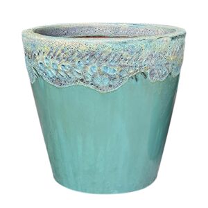 Pflanzgefäß 'Ferro' mintgrün Ø 35 x 35 cm