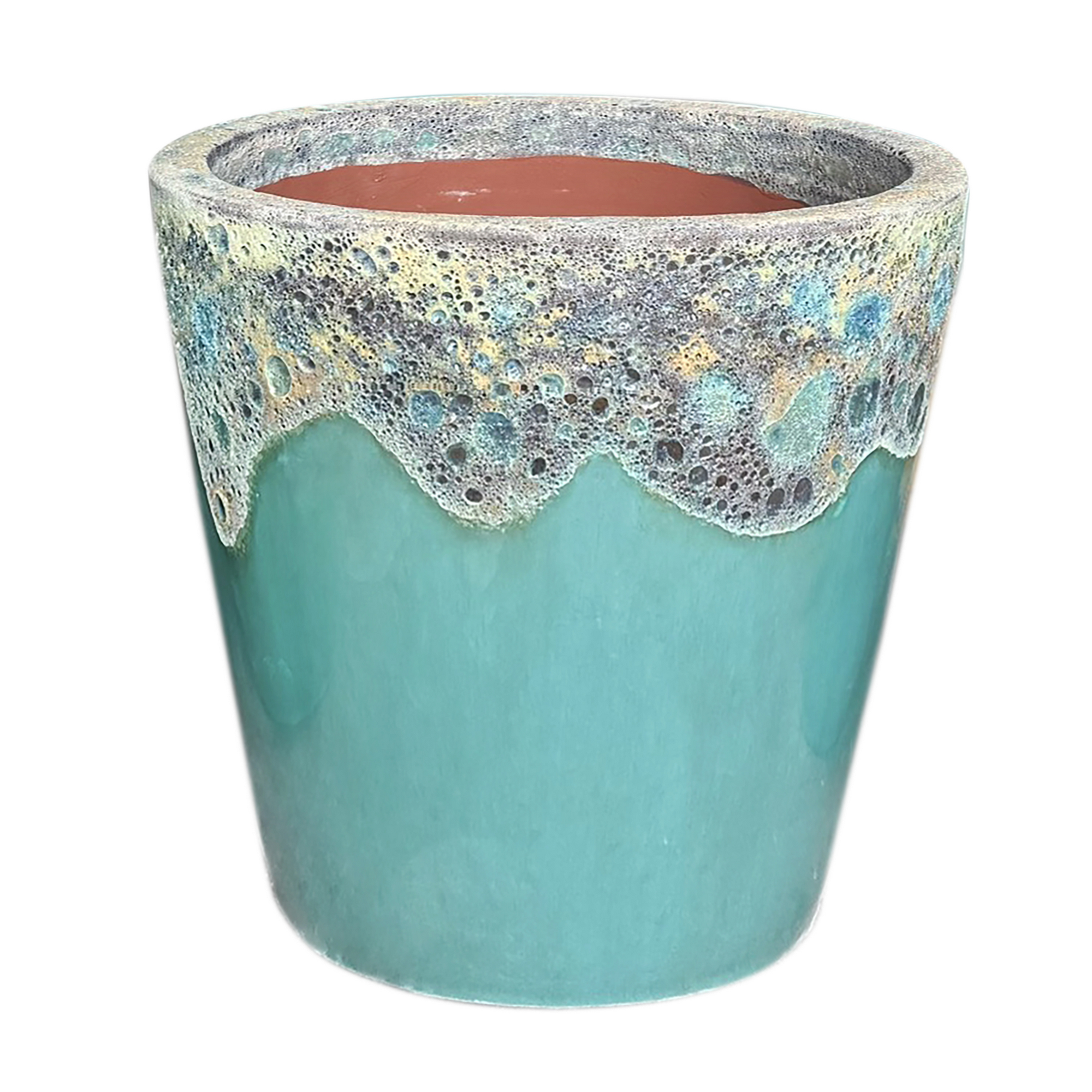 Pflanzgefäß 'Ferro' mintgrün Ø 35 x 35 cm