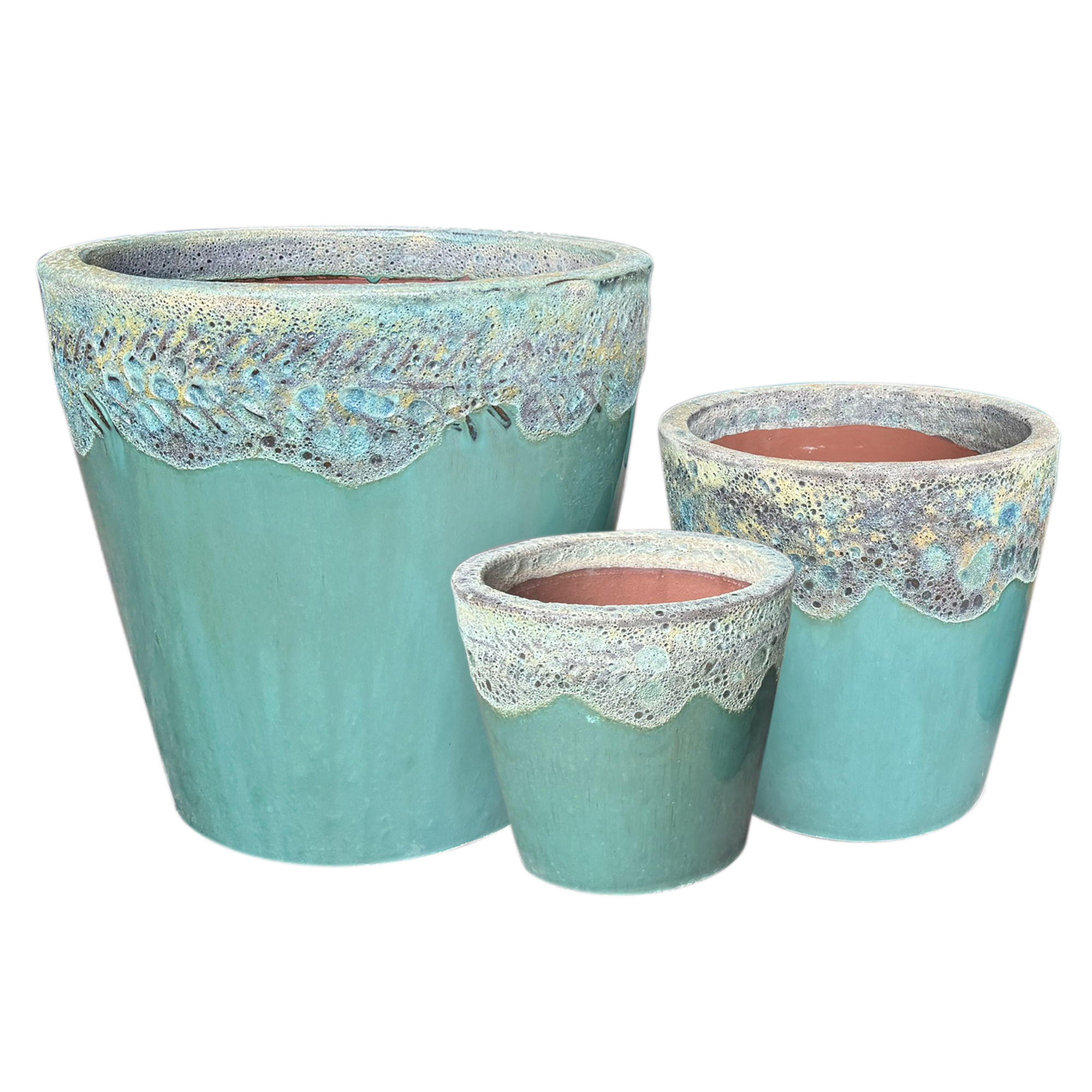 Pflanzgefäß 'Ferro' mintgrün Ø 20 x 20 cm