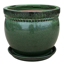 Pflanzgefäß 'Bari' dunkelgrün Ø 38 x 32 cm