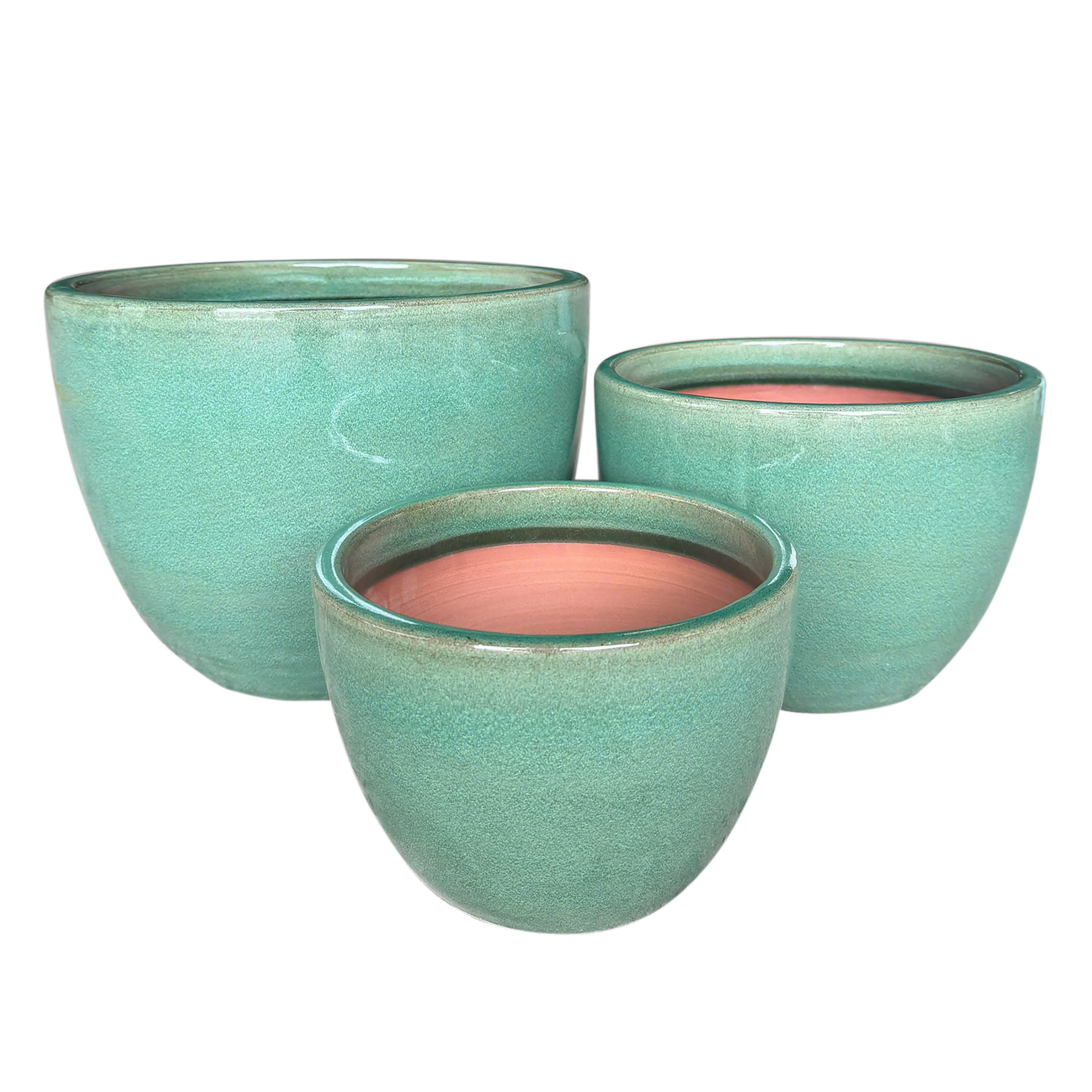 Pflanzgefäß 'Lagune' grün Ø 23 x 16 cm