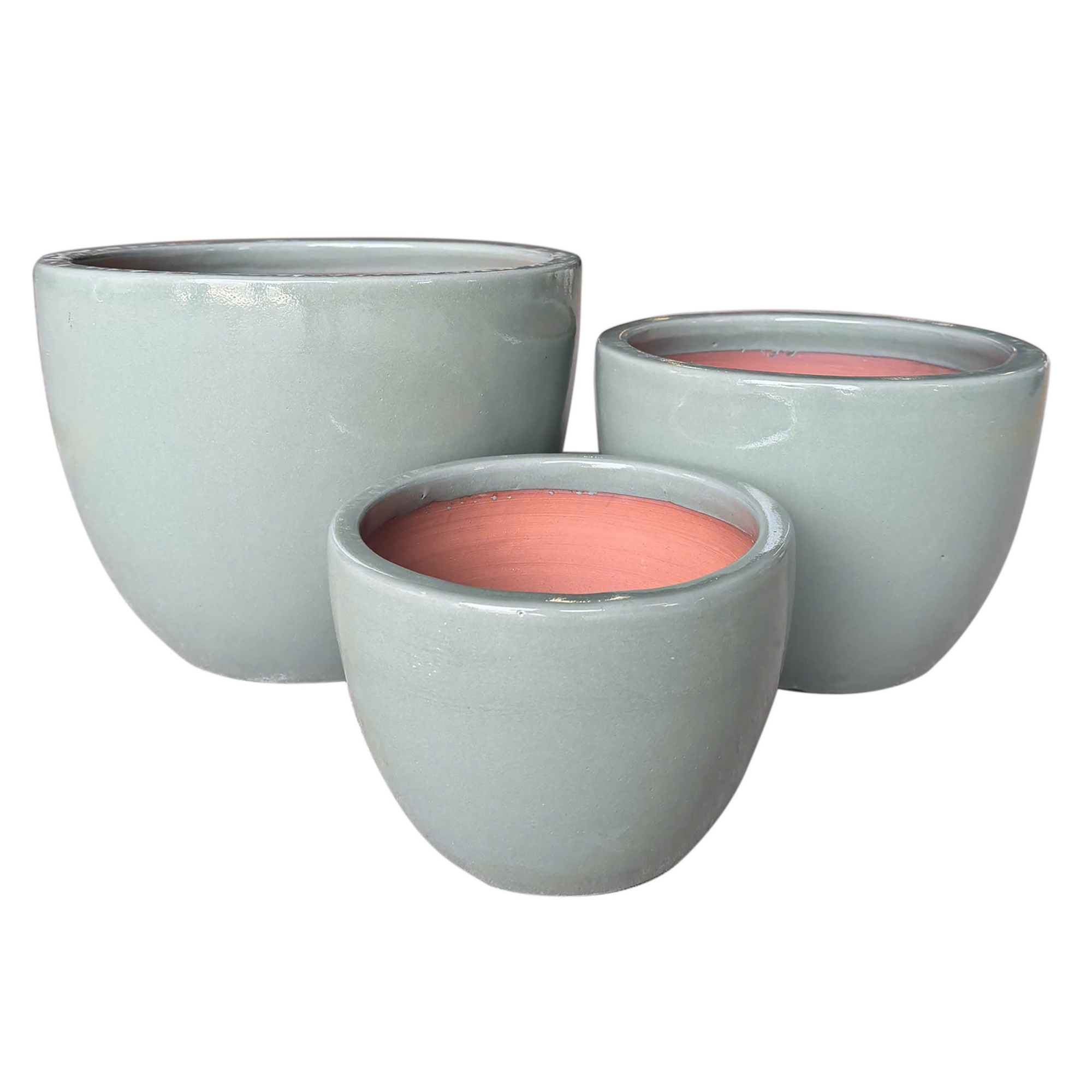 Pflanzgefäß 'Lagune' hellgrün Ø 29 x 21 cm