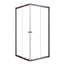 Eckeinstieg 'Sunny' grau mit Schiebetüren 75-90 x 75-90 x 180 cm