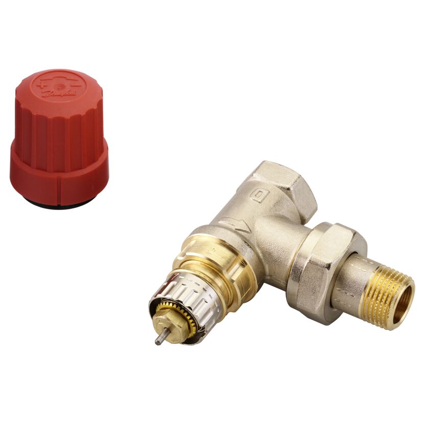 Thermostat-Eck-Ventil 17,2 mm (3/8") mit Fühler