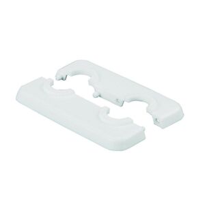 Doppelrosette weiß 50 x 18 mm mit Sattel