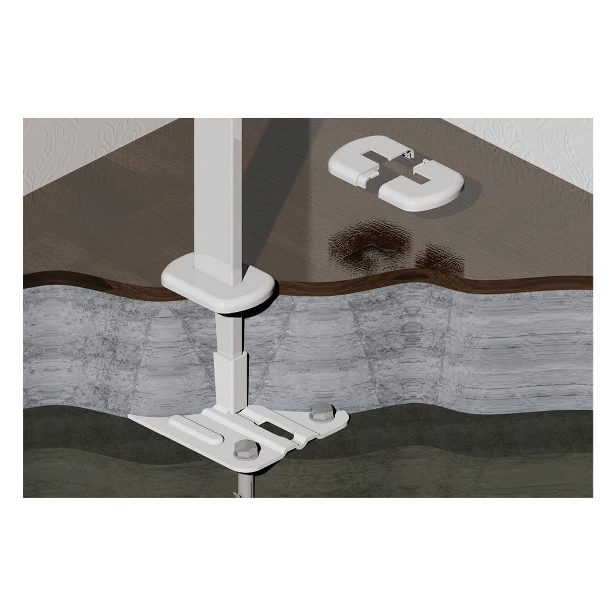 Kunststoffrosette K12 für Standfußabdeckung im Sattel