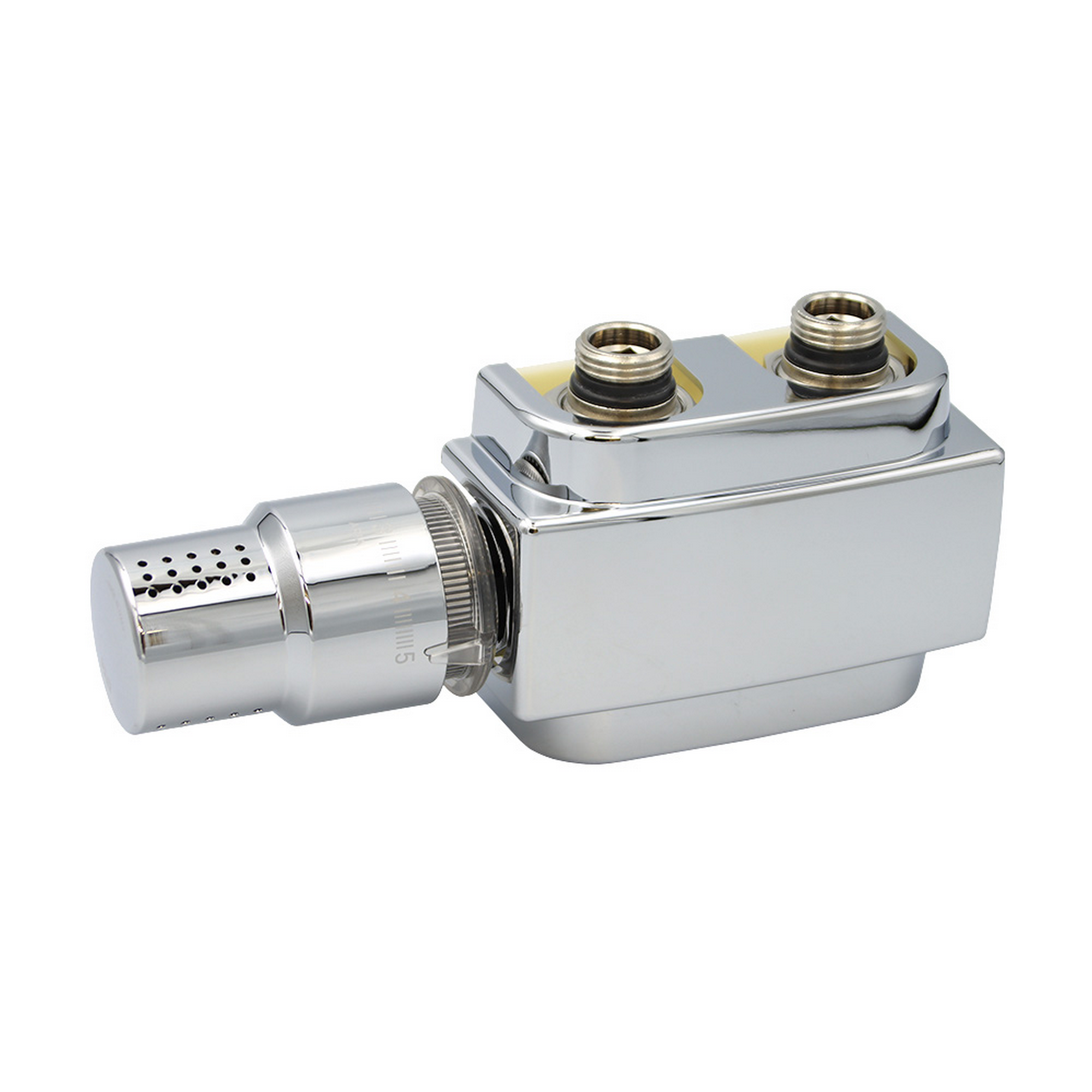 Hahnblock 6 in 1 für Heizkörper chromfarben M30 x 1,5 mm