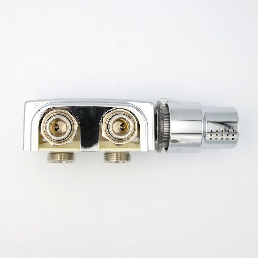 Hahnblock 6 in 1 für Heizkörper chromfarben M30 x 1,5 mm