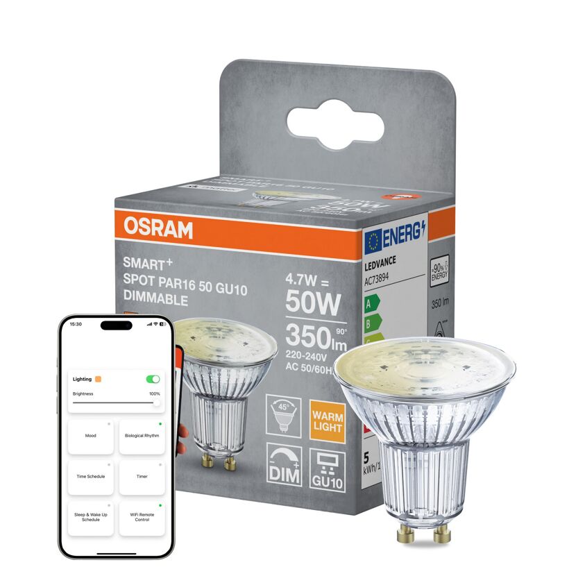 LED-Reflektor 'Smart + Matter' GU10 4,7 W 350 lm