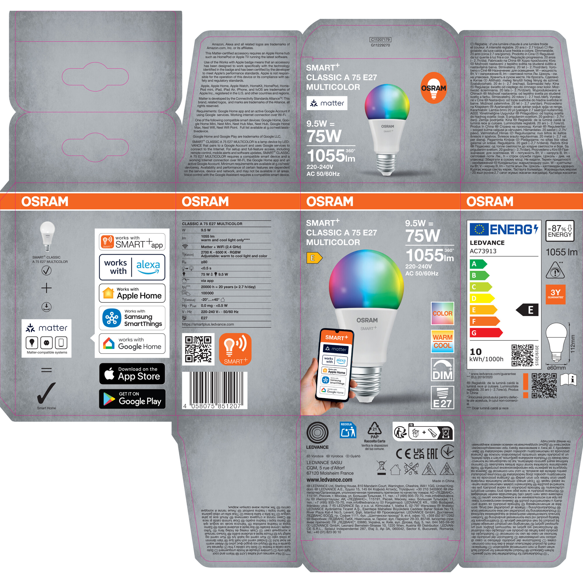 LED-Leuchtmittel 'Classic Shapes' 9,5 W 1055 lm