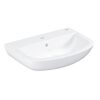 Waschbecken halbrund 'Bau Keramik' weiß 55 x 15 x 18,6 cm