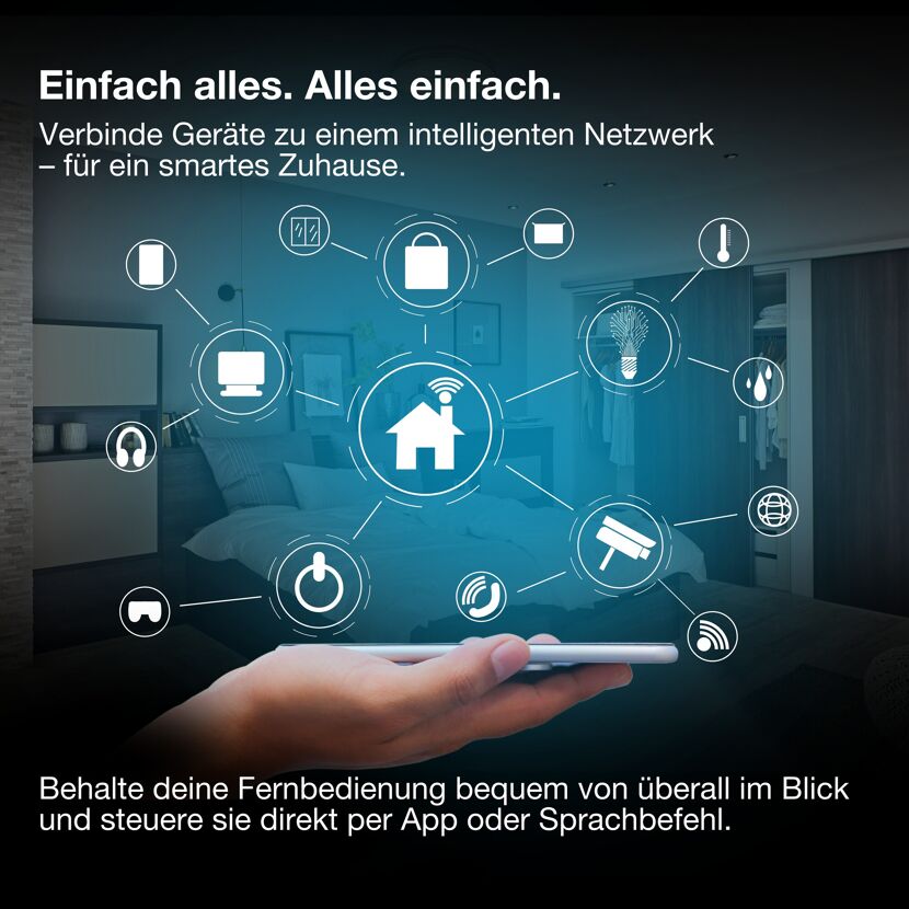 WiFi-Fernbedienung 'SMART' schwarz mit USB-C