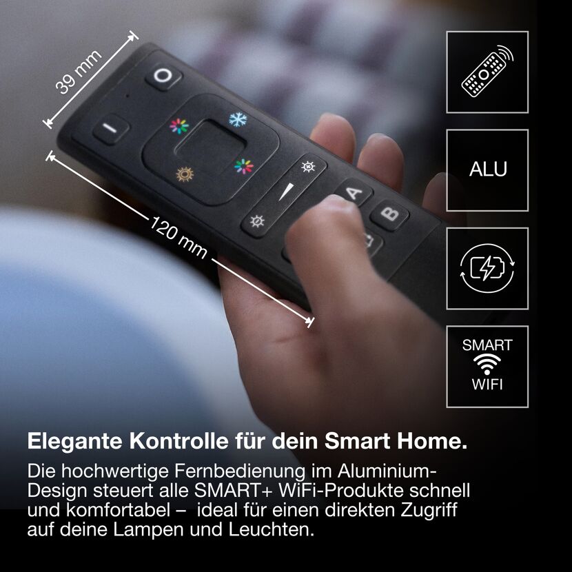 WiFi-Fernbedienung 'SMART' schwarz mit USB-C
