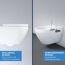 Wand-WC 'Euro Keramik' spülrandlos inklusive WC-Sitz weiß