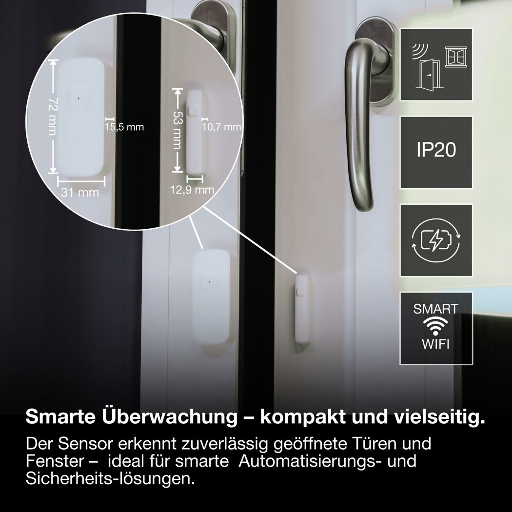 WiFi-Fenstersensor 'Smart' weiß
