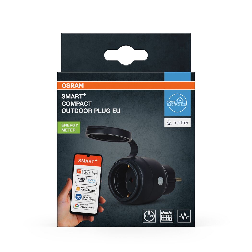 Outdoor-Steckdose 'Smart+ Matter Compact' schwarz