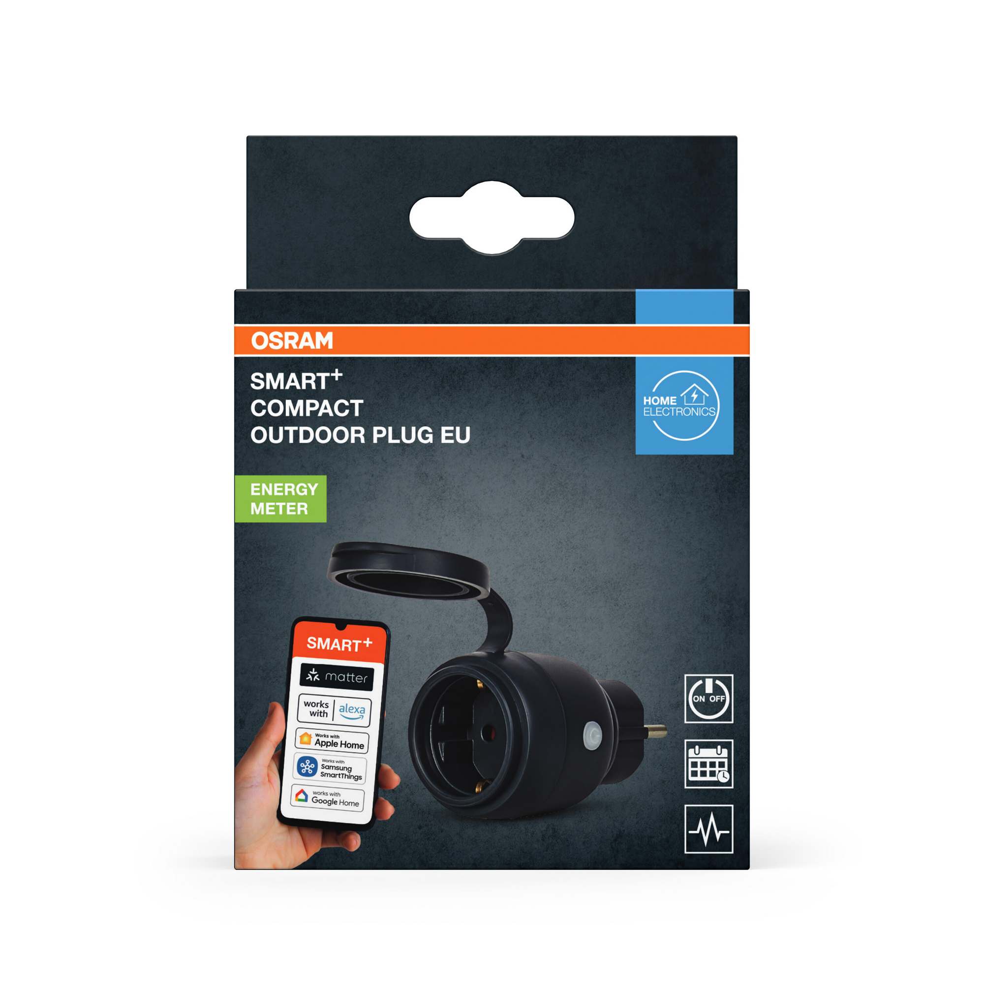 Outdoor-Steckdose 'Smart+ Matter Compact' schwarz