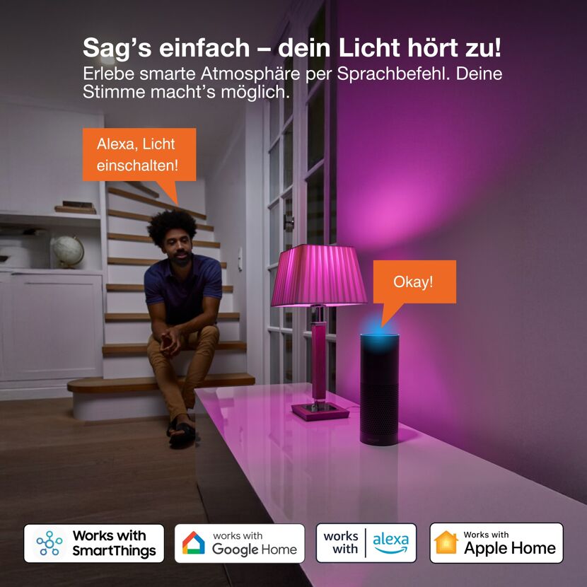 LED-Leuchtmittel 'Smart+ Classic' A 60 E27 9W 806 lm Multicolor