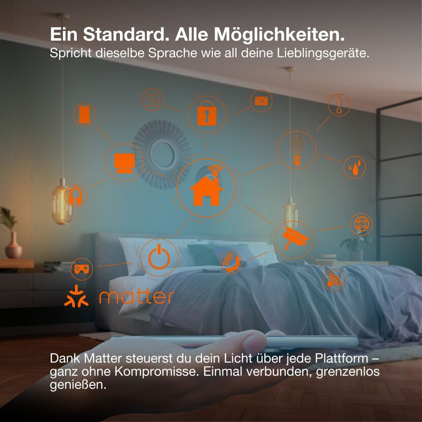 LED-Leuchtmittel 'Smart+ Classic' A 60 E27 9W 806 lm Multicolor