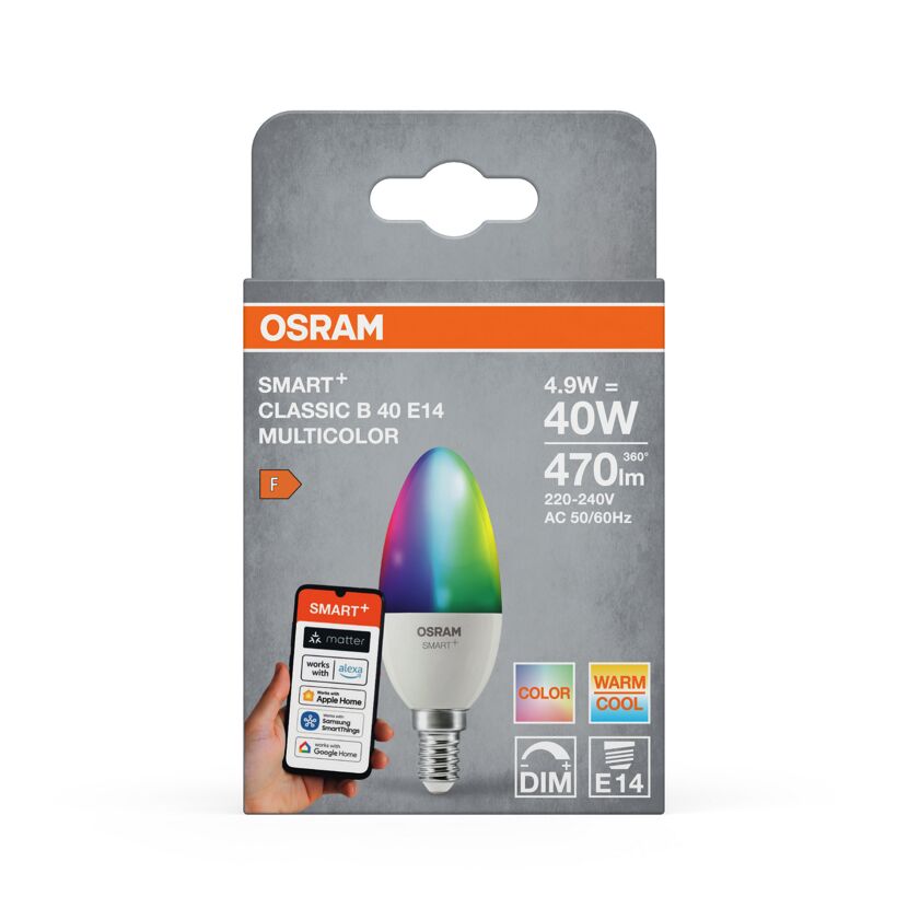 LED-Leuchtmittel 'Smart+ Classic' B 40 E14 4,9W470 lm Multicolor