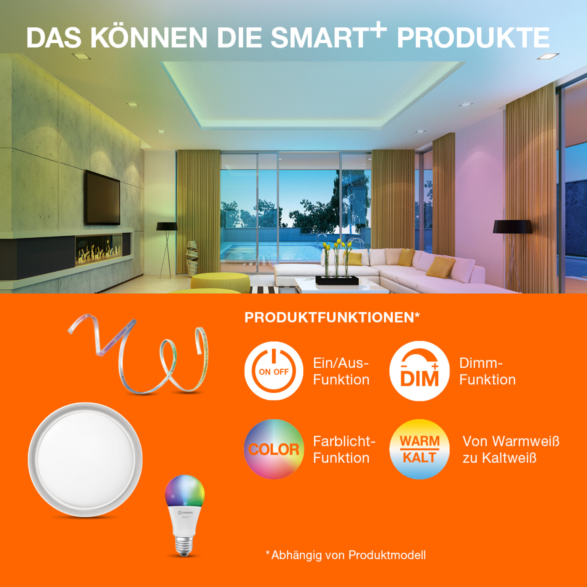 LED-Leuchtmittel 'Smart+ Classic' B 40 E14 4,9W470 lm Multicolor