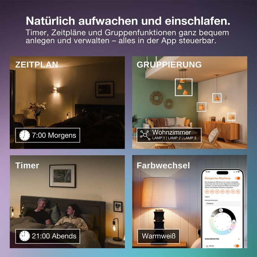 LED-Leuchtmittel 'Smart+ Spot' PAR16 50 GU10 4,7W Multicolor