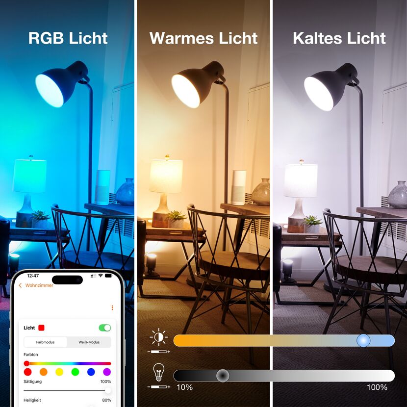 LED-Leuchtmittel 'Smart+ Spot' PAR16 50 GU10 4,7W Multicolor