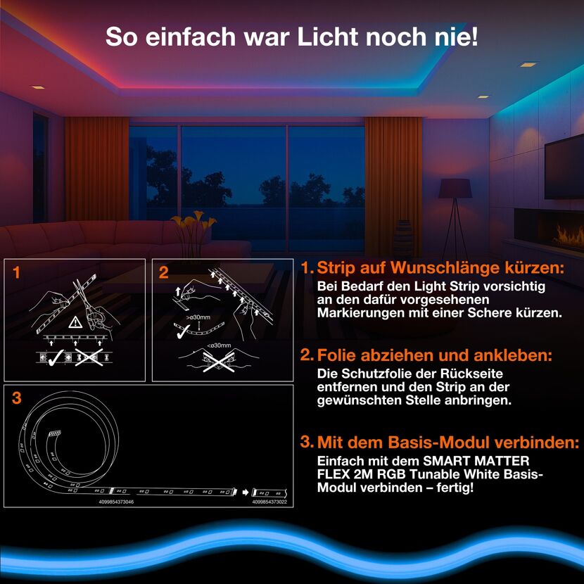 LED-Band 'Smart+Matter' mit Farbwechsel 1 m