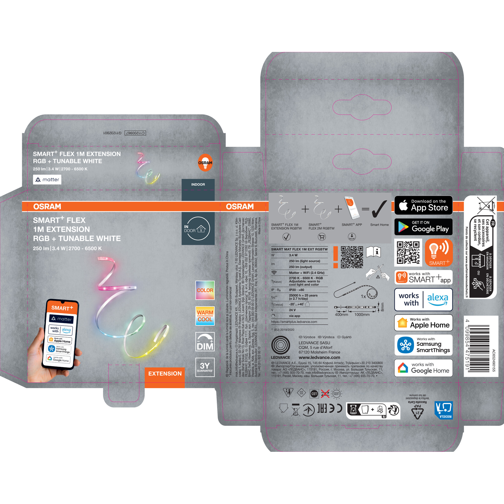 LED-Band 'Smart+Matter' mit Farbwechsel 1 m