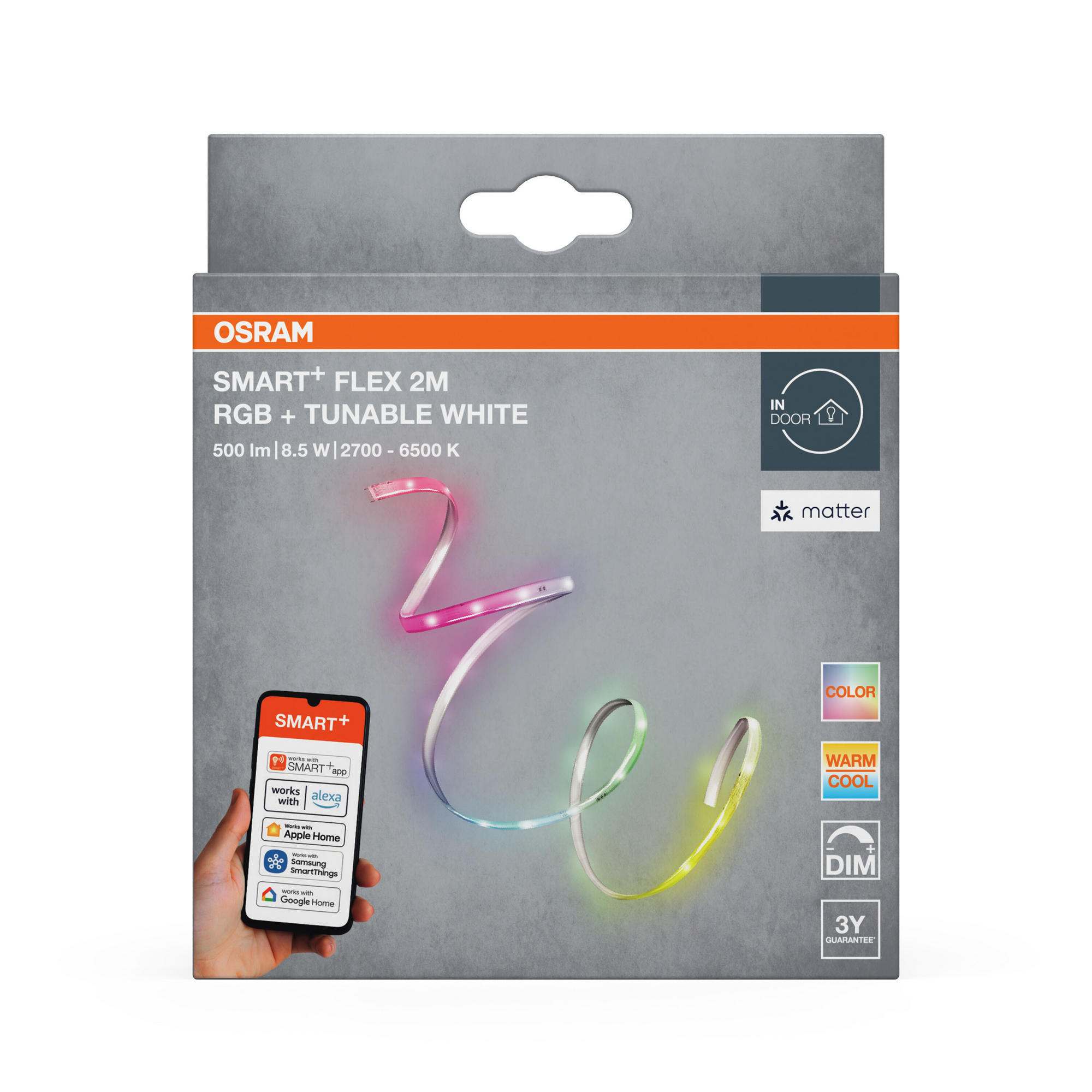 LED-Band 'Smart+Matter' mit Farbwechsel 2 m