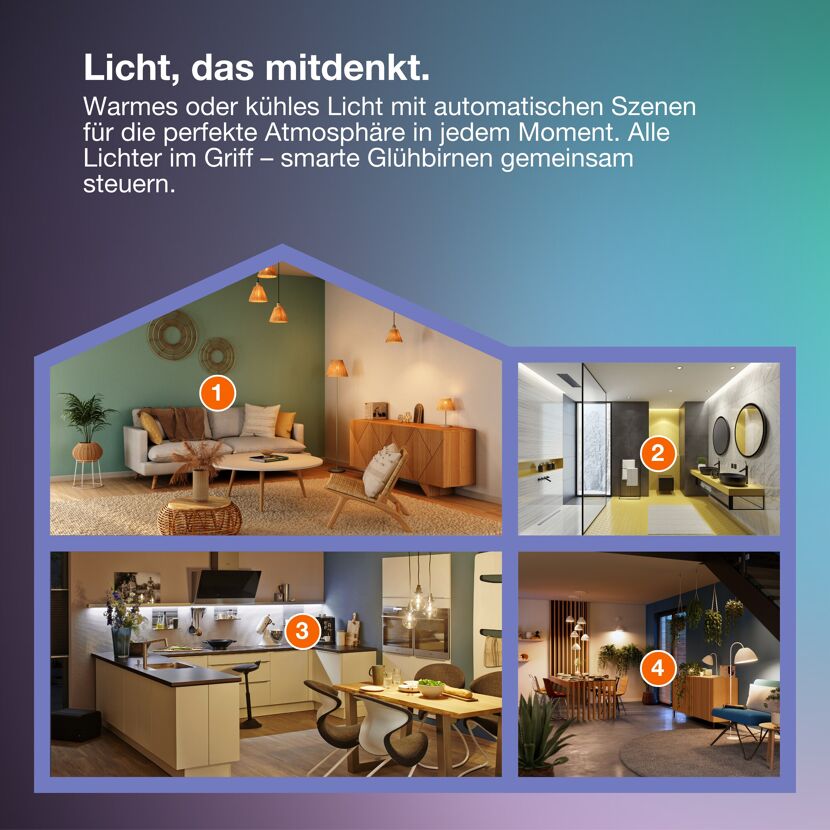 LED-Leuchtmittel 'Smart+ Matter' 9 W E27 Tunable White